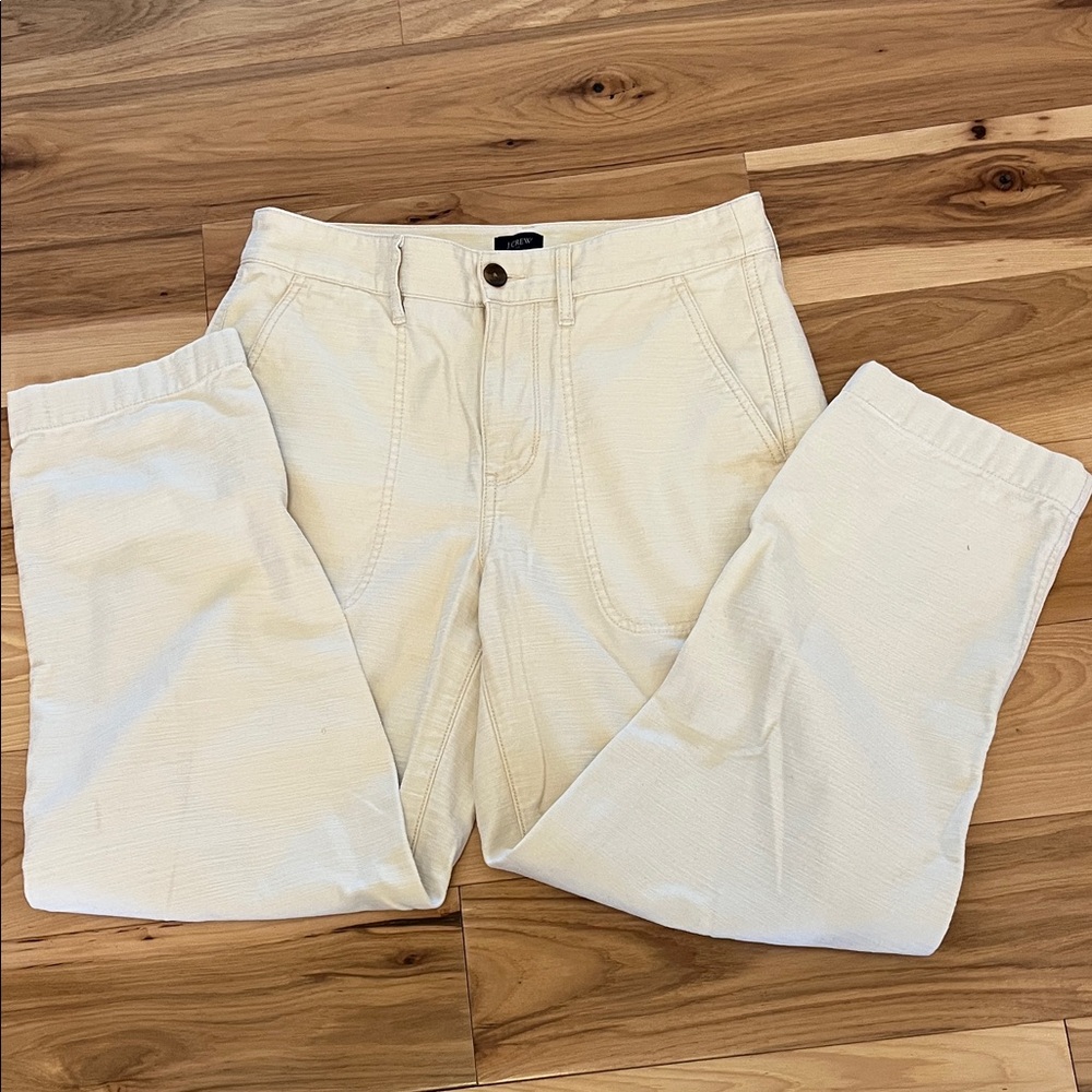 J. Crew Women’s off white wide leg Chinos